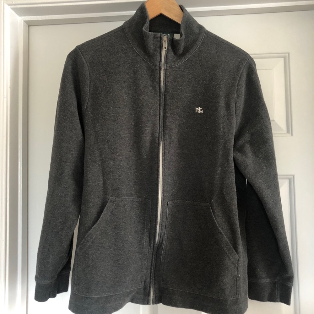 Women’s Ralph Lauren zip jacket size 2XL gray
